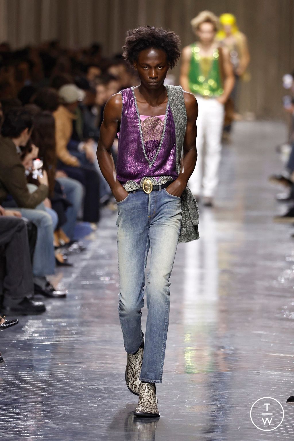 Fashion Week Paris Fall/Winter 2026 look 1 de la collection Dior Homme menswear