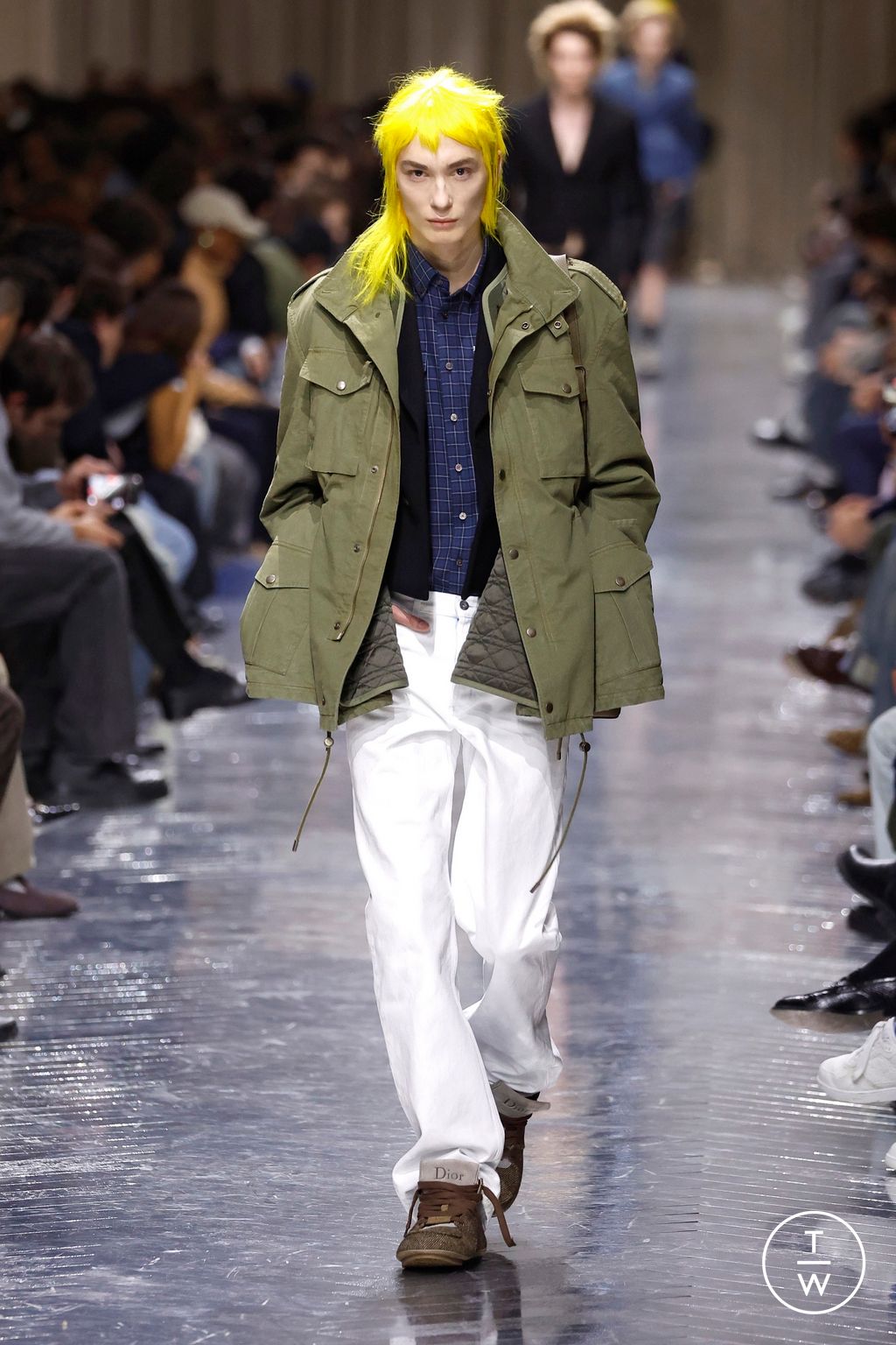 Fashion Week Paris Fall/Winter 2026 look 56 from the Dior Homme collection 男装