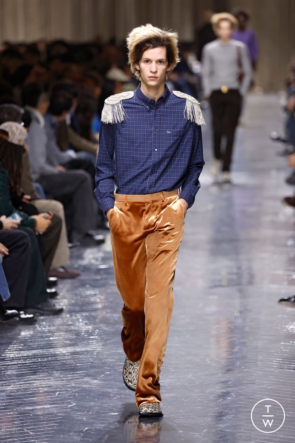 Fashion Week Paris Fall/Winter 2026 look 60 from the Dior Homme collection menswear