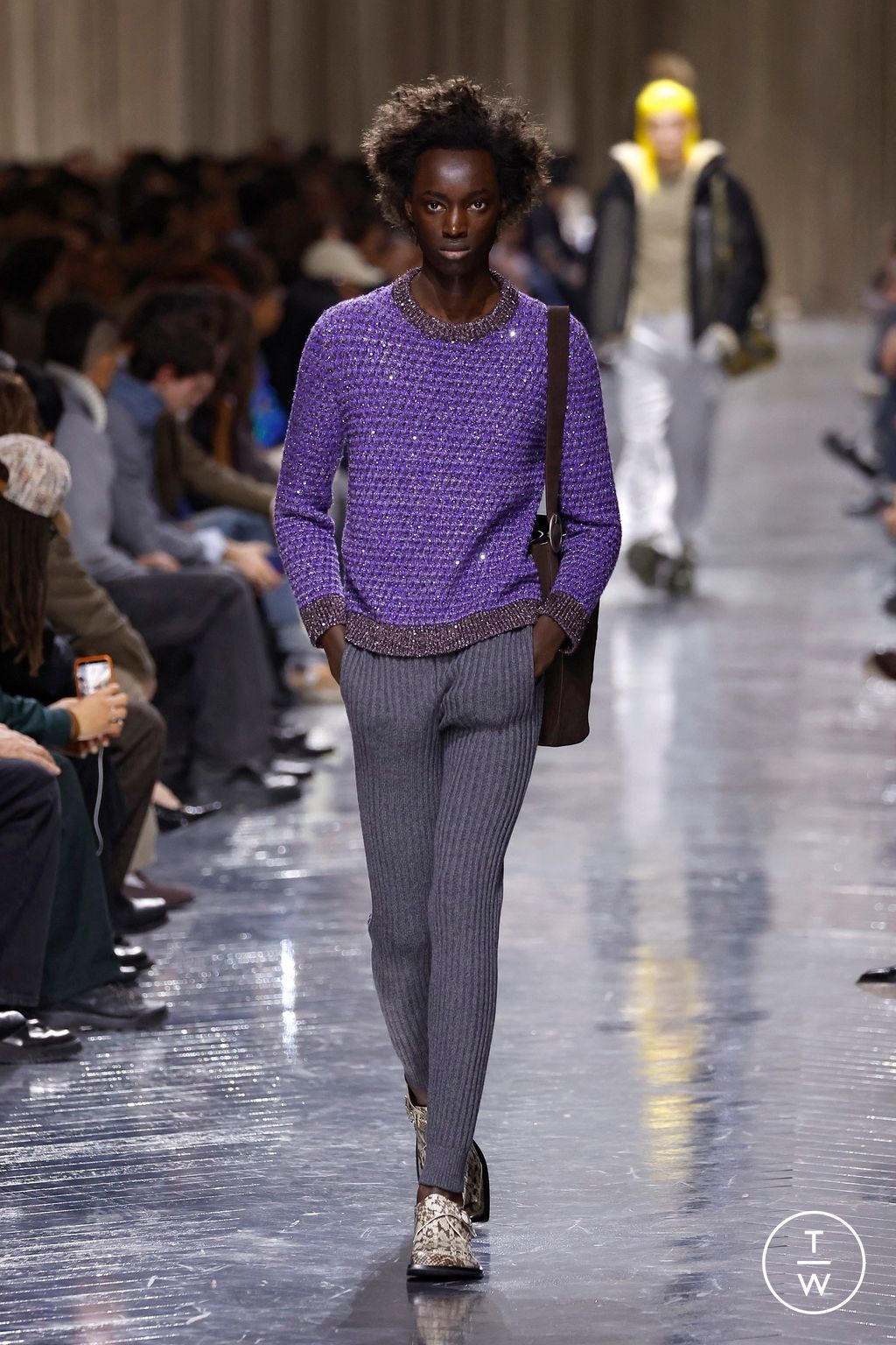 Fashion Week Paris Fall/Winter 2026 look 62 from the Dior Homme collection 男装