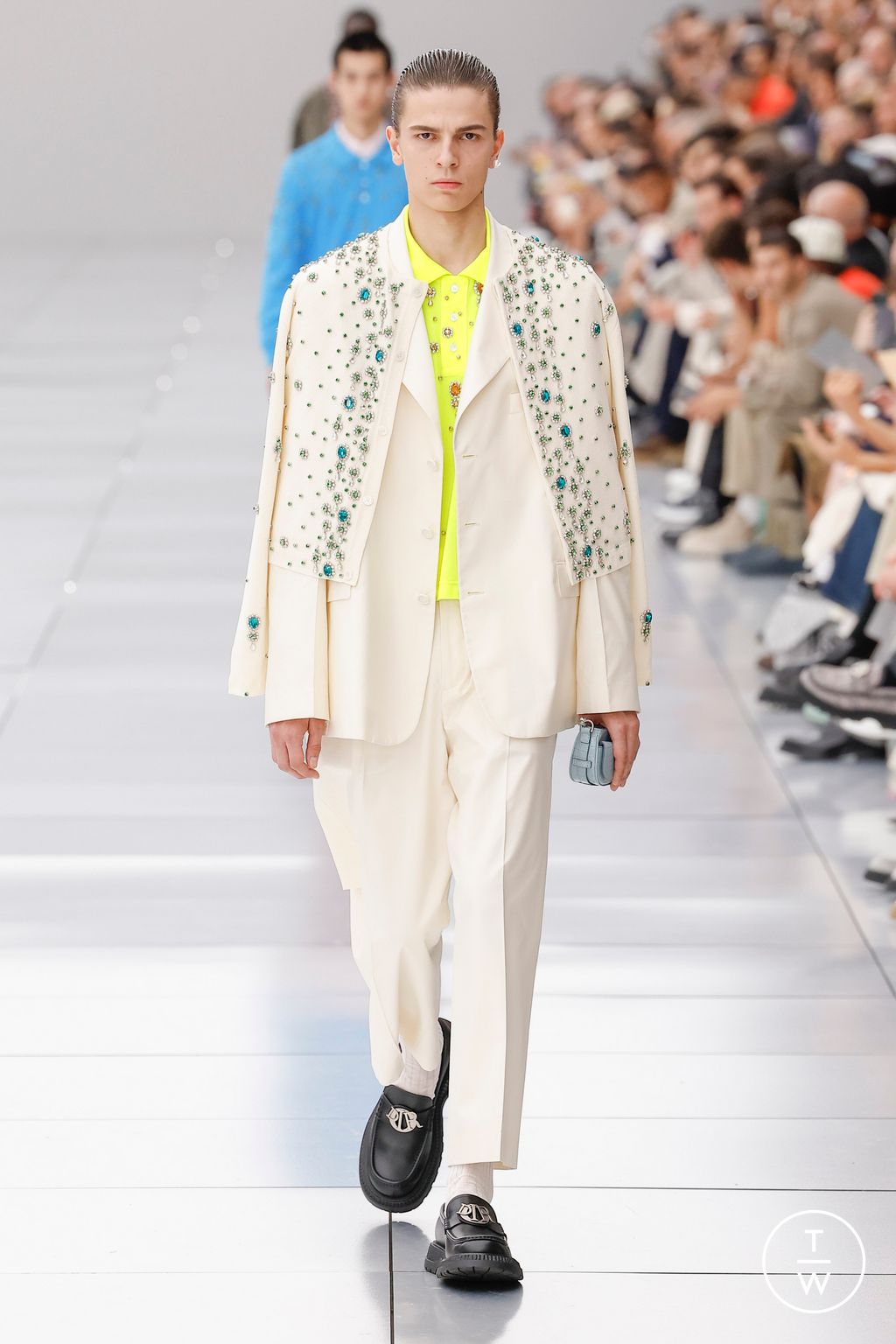 Fashion Week Paris Spring/Summer 2024 look 49 from the Dior Men collection menswear