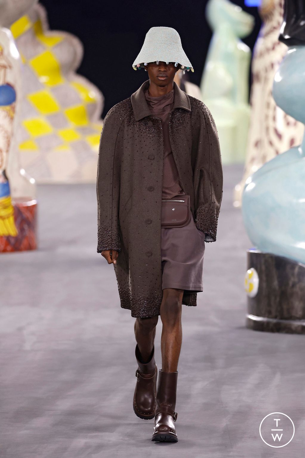 Fashion Week Paris Spring-Summer 2025 look 8 from the Dior Men collection 男装
