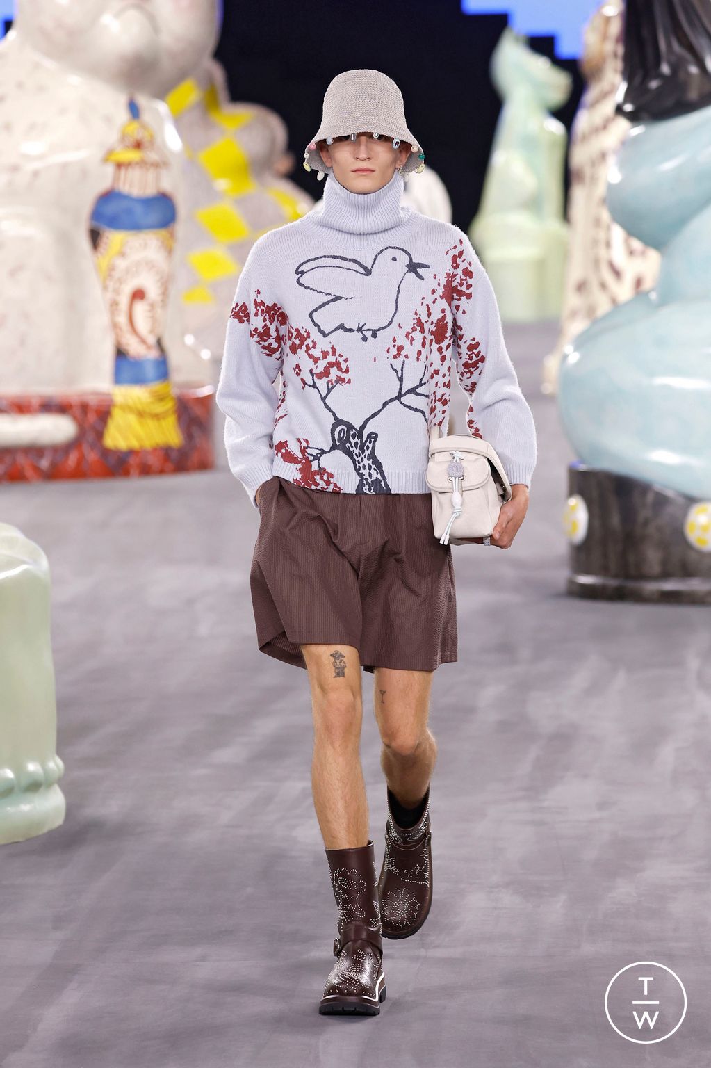 Fashion Week Paris Spring-Summer 2025 look 14 from the Dior Men collection menswear