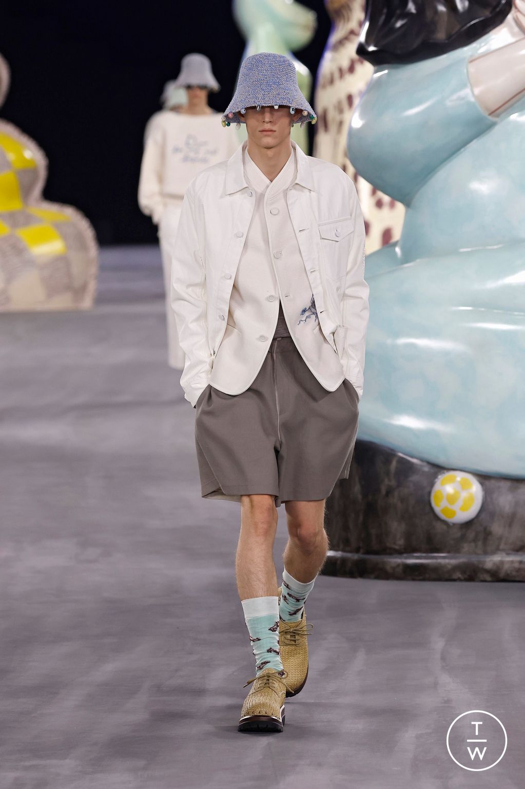 Fashion Week Paris Spring-Summer 2025 look 23 from the Dior Men collection 男装