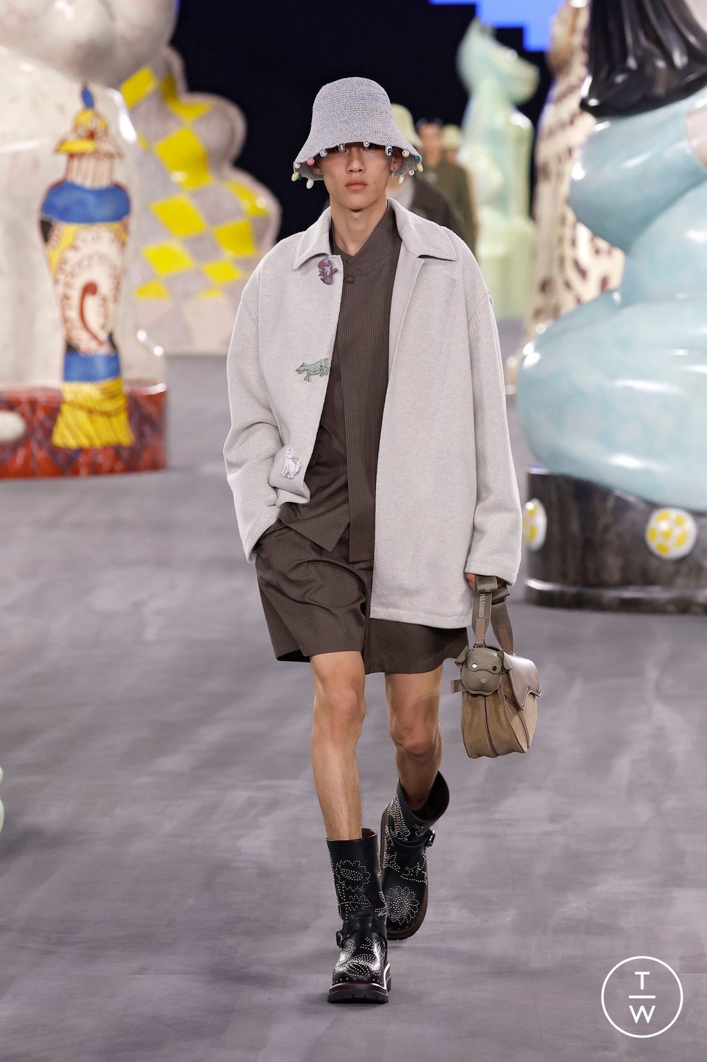 Fashion Week Paris Spring-Summer 2025 look 26 from the Dior Men collection 男装