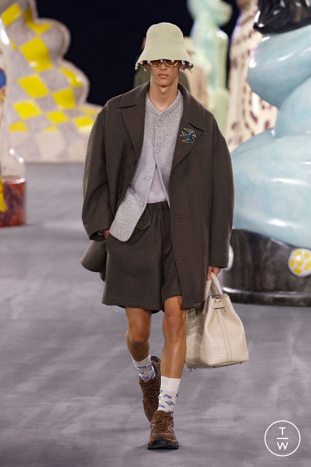 Fashion Week Paris Spring-Summer 2025 look 27 from the Dior Men collection 男装