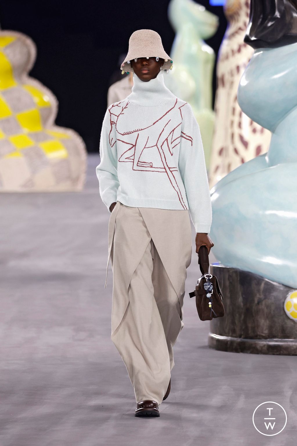 Fashion Week Paris Spring-Summer 2025 look 33 from the Dior Men collection 男装
