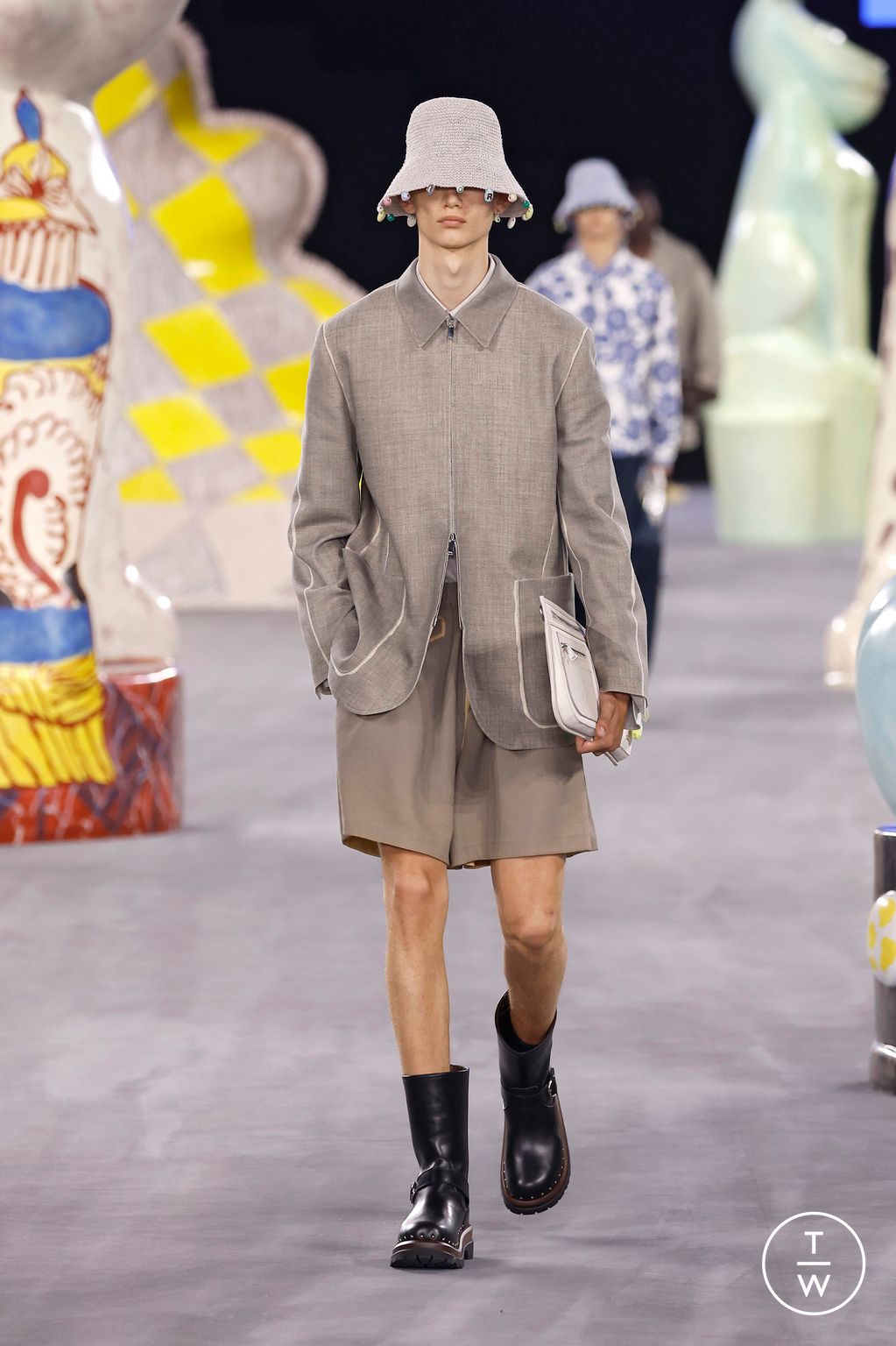 Fashion Week Paris Spring-Summer 2025 look 43 from the Dior Men collection menswear