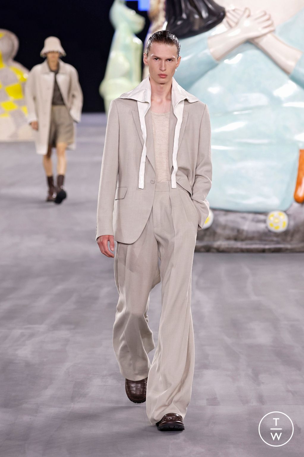 Fashion Week Paris Spring-Summer 2025 look 46 from the Dior Men collection 男装