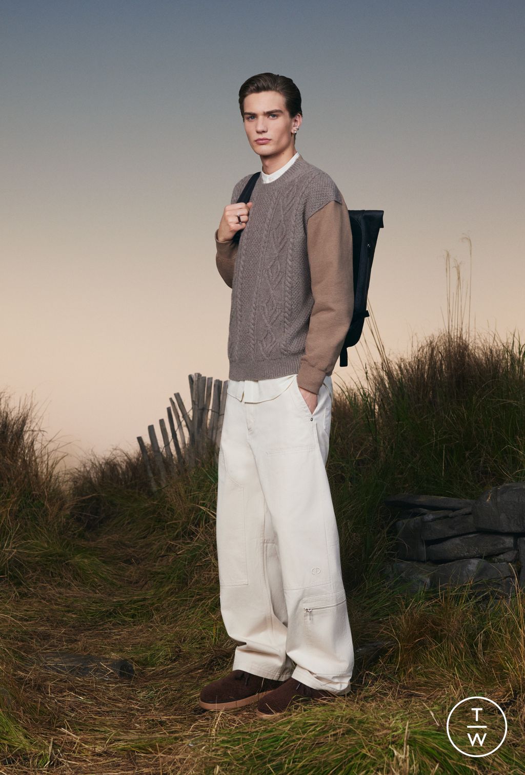 Fashion Week Paris Resort 2025 look 17 from the Dior Homme collection menswear