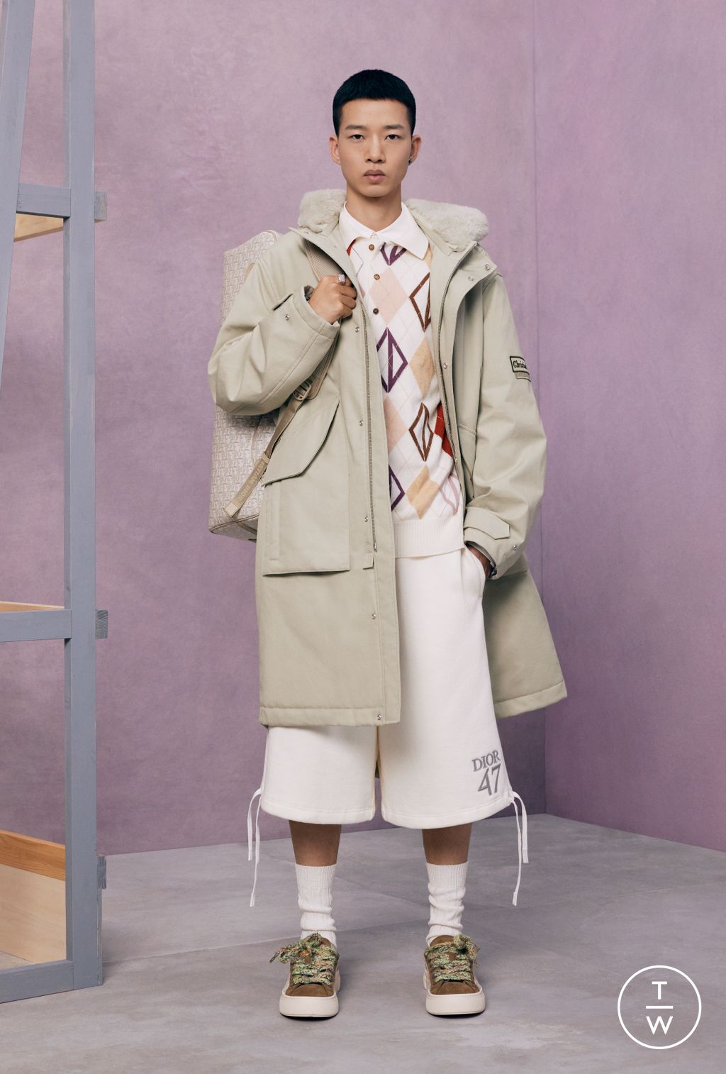 Fashion Week Paris Resort 2024 look 12 from the Dior Men collection menswear