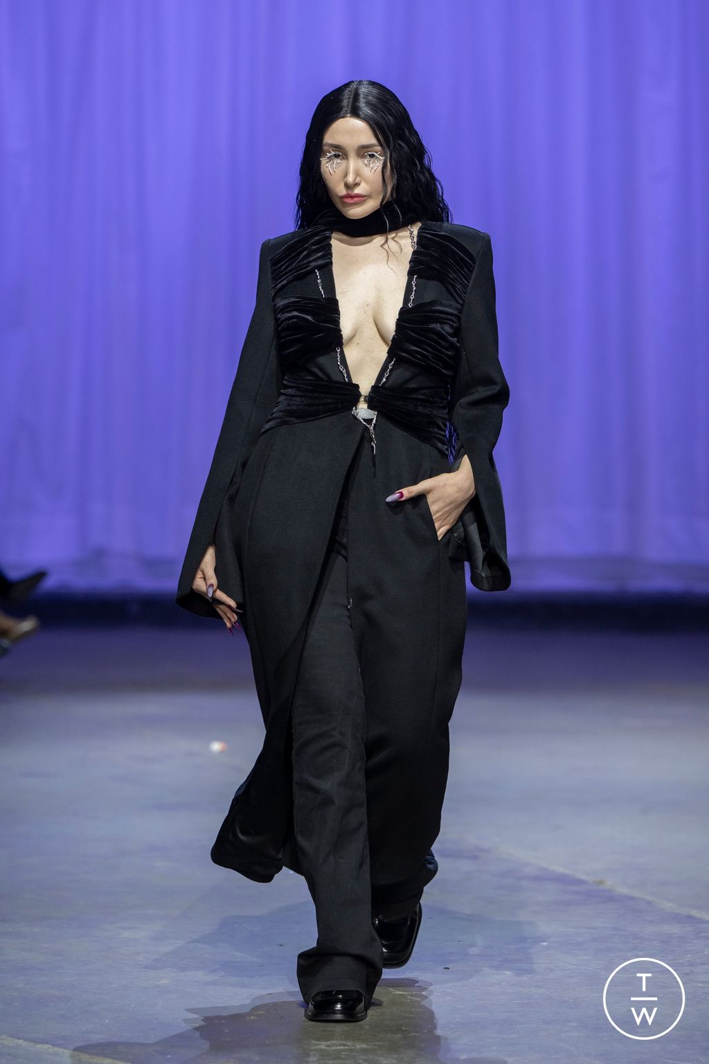 Fashion Week London Fall/Winter 2025 look 7 from the Di Petsa collection 女装