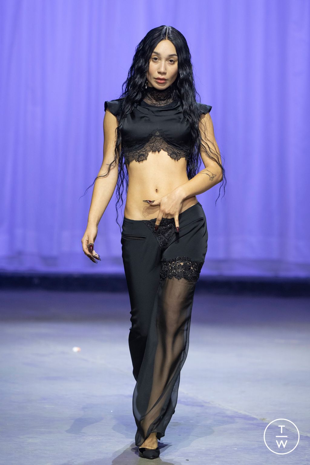 Fashion Week London Fall/Winter 2025 look 8 from the Di Petsa collection womenswear