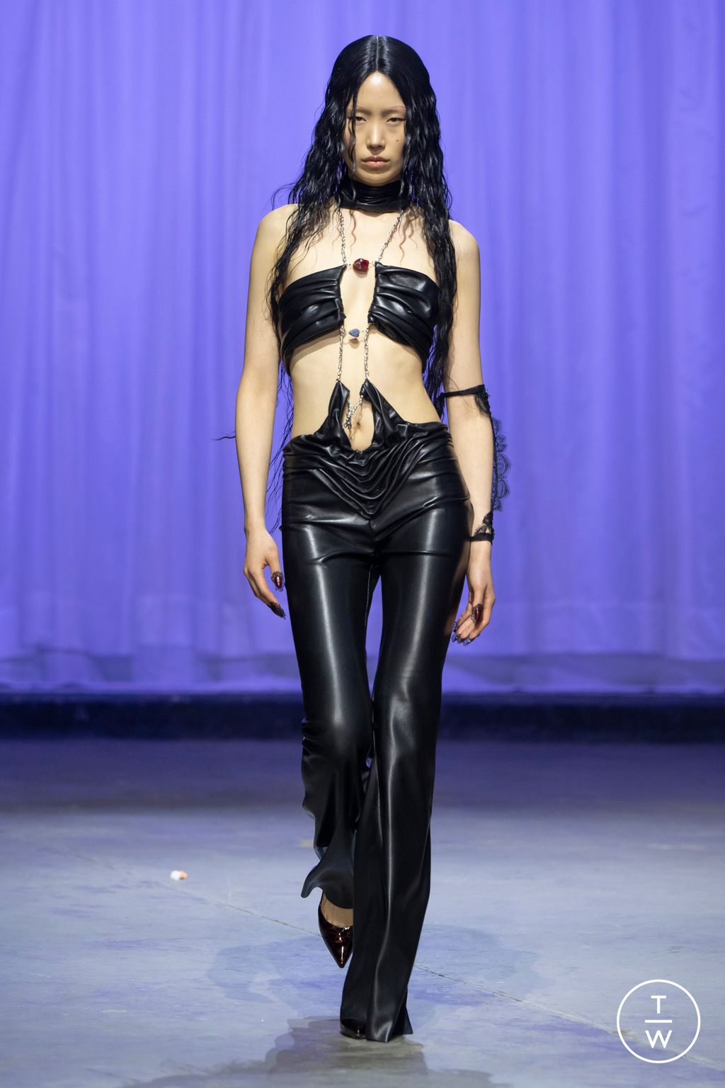 Fashion Week London Fall/Winter 2025 look 12 from the Di Petsa collection womenswear