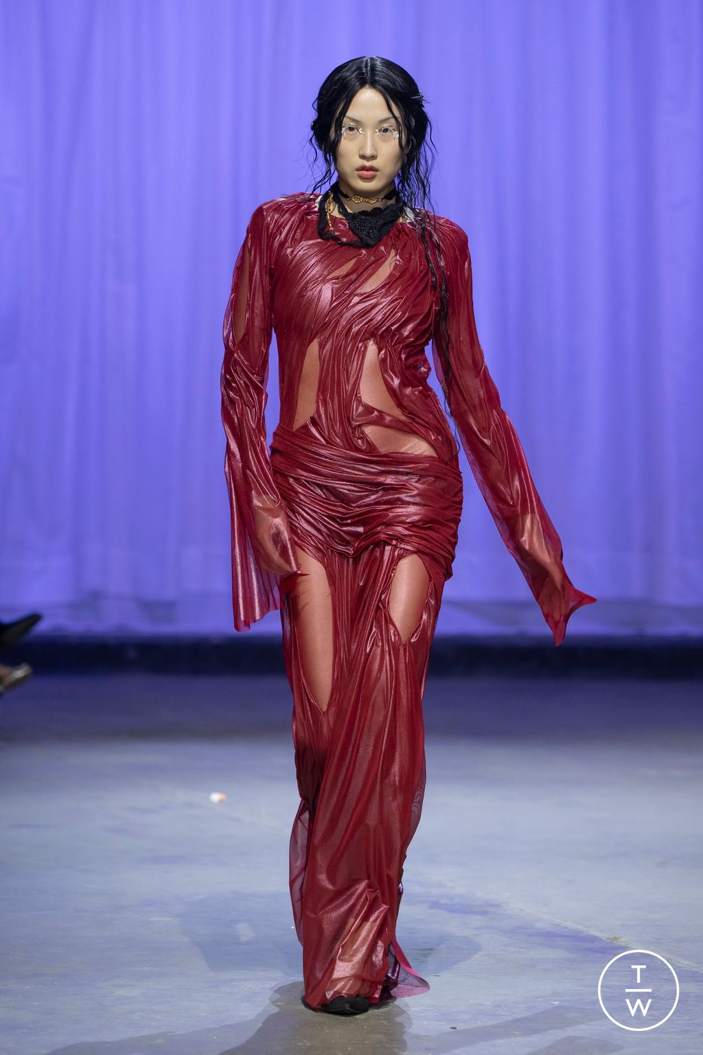 Fashion Week London Fall/Winter 2025 look 16 from the Di Petsa collection womenswear