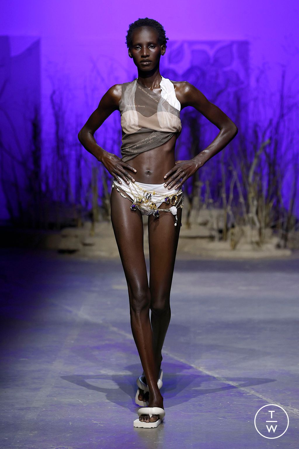 Fashion Week London Spring/Summer 2025 look 36 from the Di Petsa collection womenswear