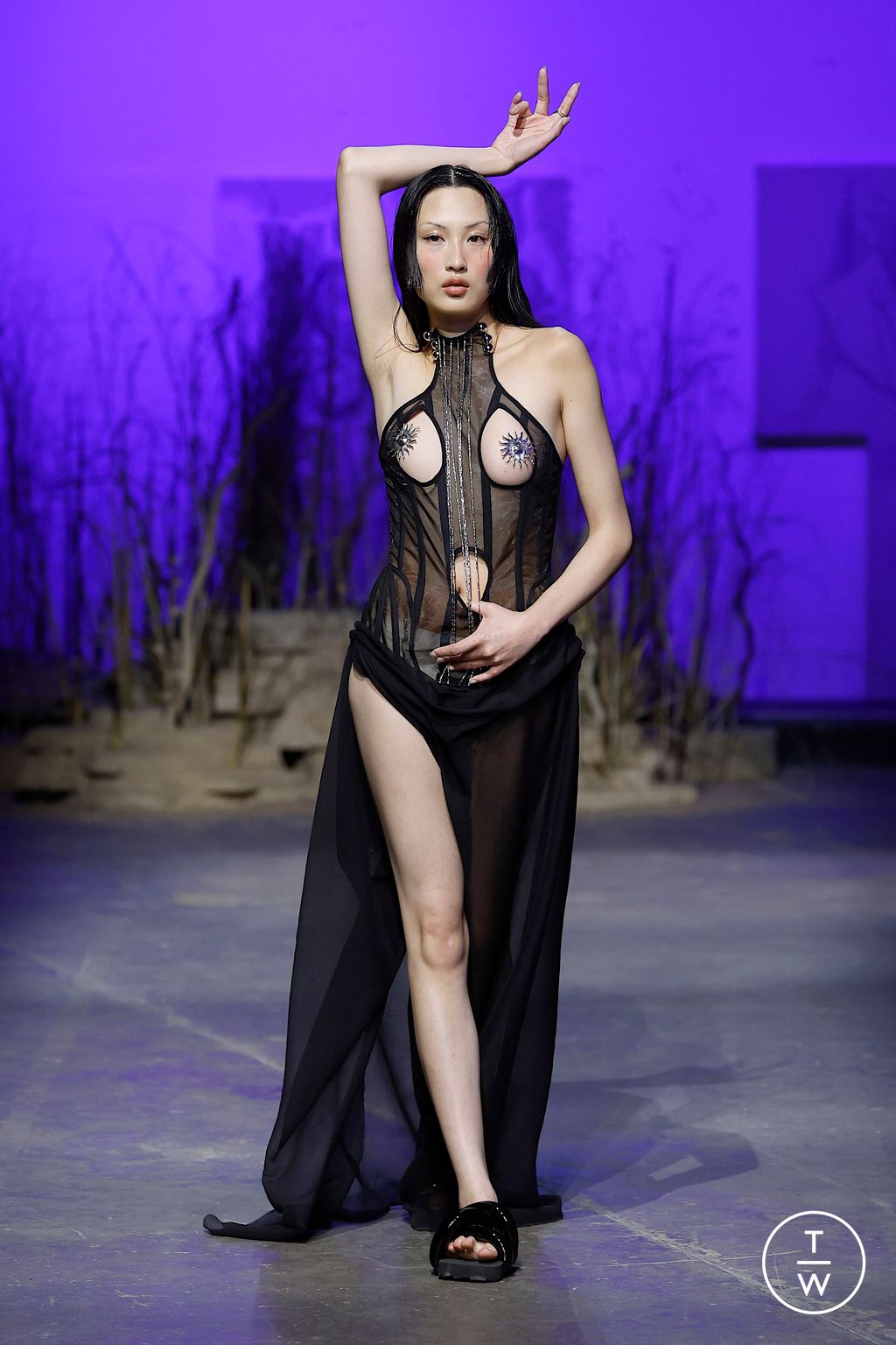 Fashion Week London Spring/Summer 2025 look 44 from the Di Petsa collection womenswear