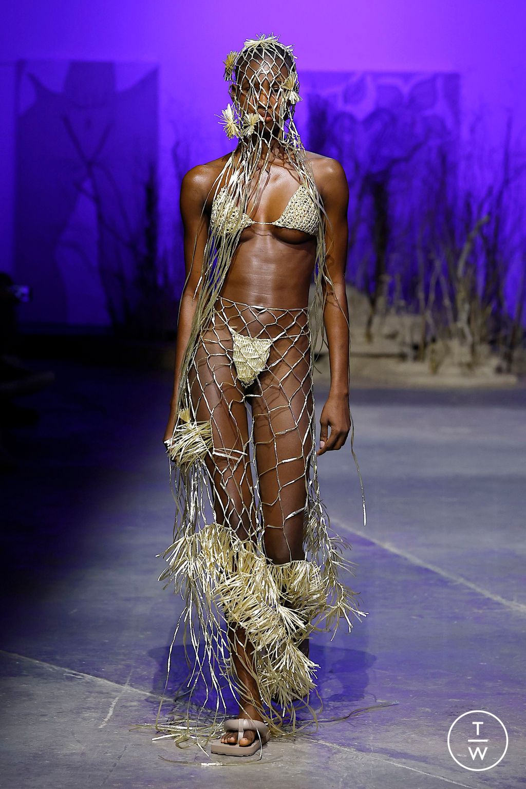 Fashion Week London Spring-Summer 2025 look 52 from the Di Petsa collection womenswear