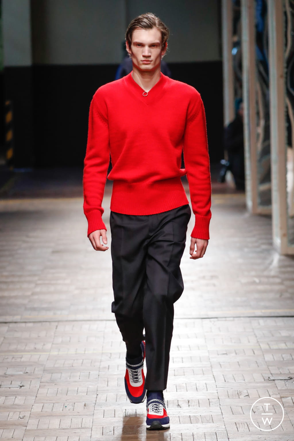 Fashion Week Milan Fall/Winter 2018 look 15 from the Dirk Bikkembergs collection 男装
