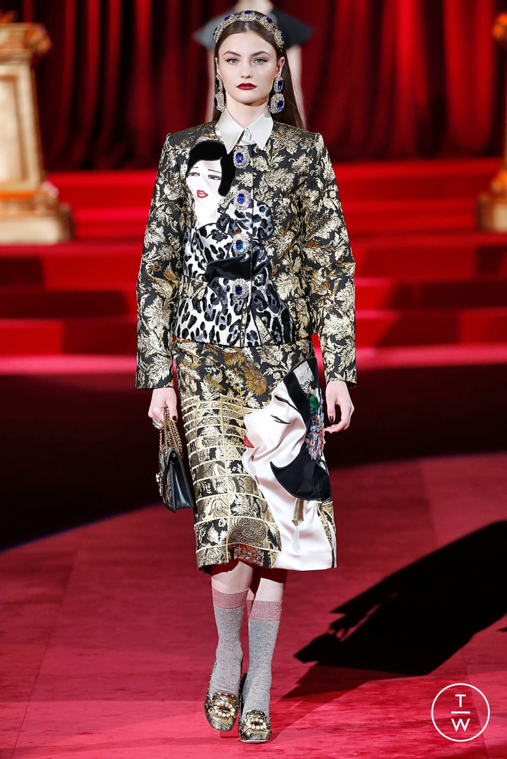 Fashion Week Milan Fall/Winter 2019 look 74 from the Dolce & Gabbana collection 女装