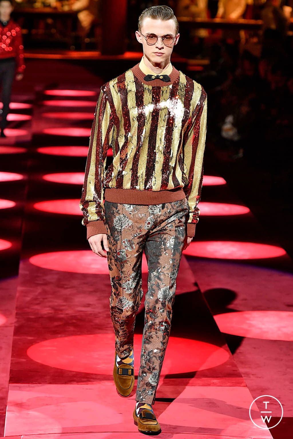 Fashion Week Milan Fall/Winter 2019 look 57 from the Dolce & Gabbana collection 男装