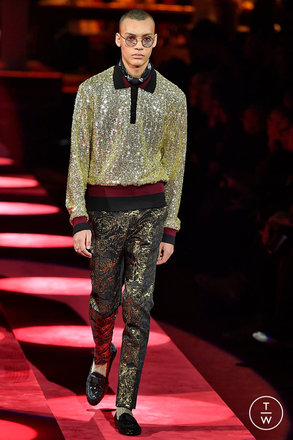 Fashion Week Milan Fall/Winter 2019 look 59 from the Dolce & Gabbana collection menswear