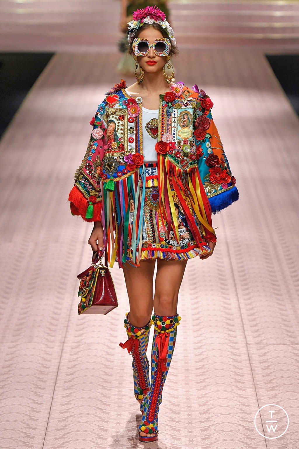 Fashion Week Milan Spring/Summer 2019 look 60 from the Dolce & Gabbana collection 女装