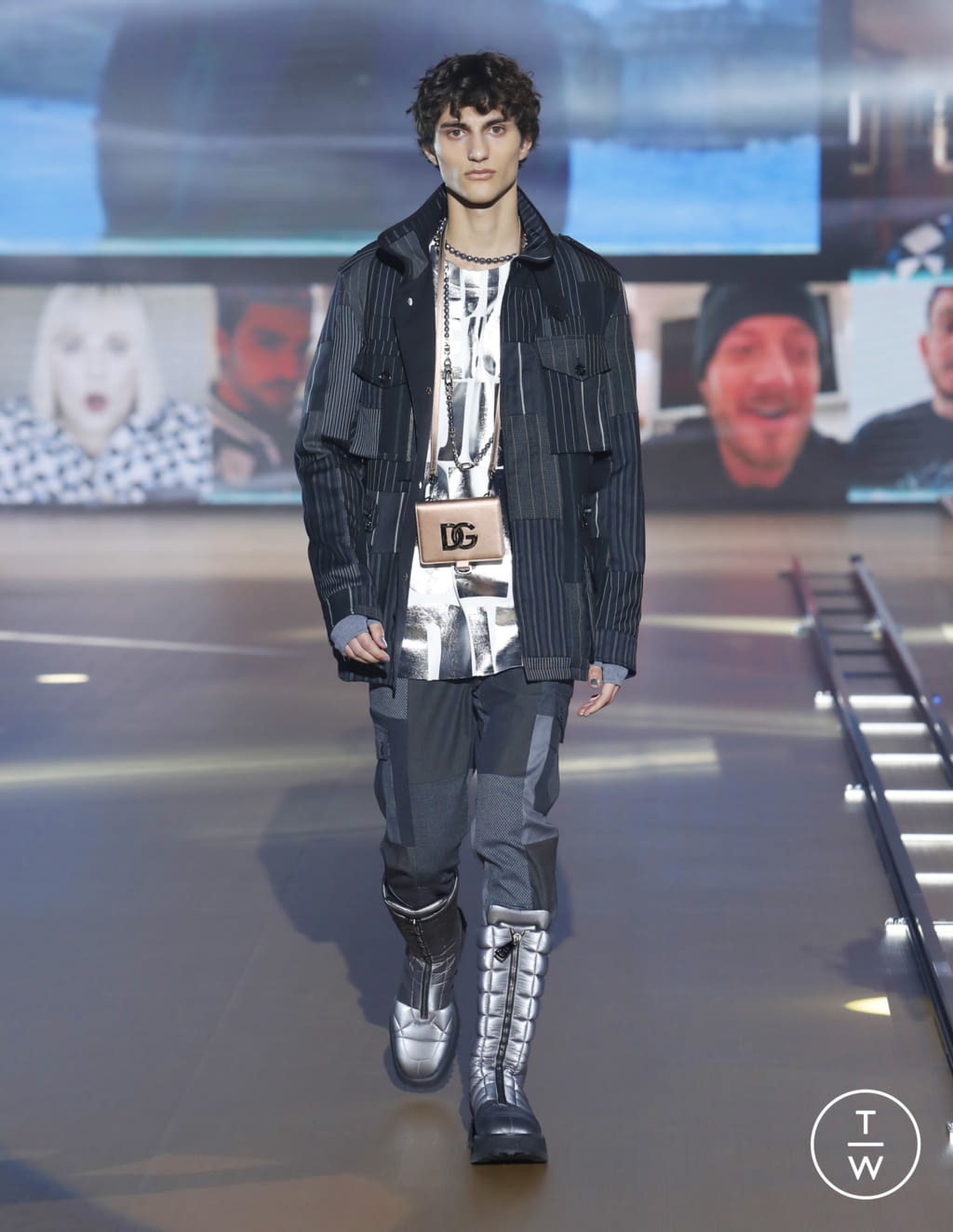 Fashion Week Milan Fall/Winter 2021 look 7 from the Dolce & Gabbana collection menswear