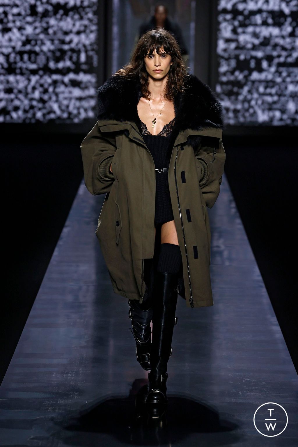 Fashion Week Milan Fall/Winter 2025 look 1 from the Dolce & Gabbana collection womenswear