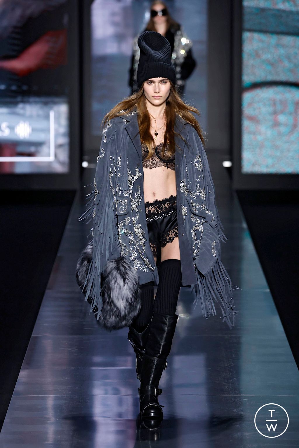 Fashion Week Milan Fall/Winter 2025 look 46 from the Dolce & Gabbana collection womenswear