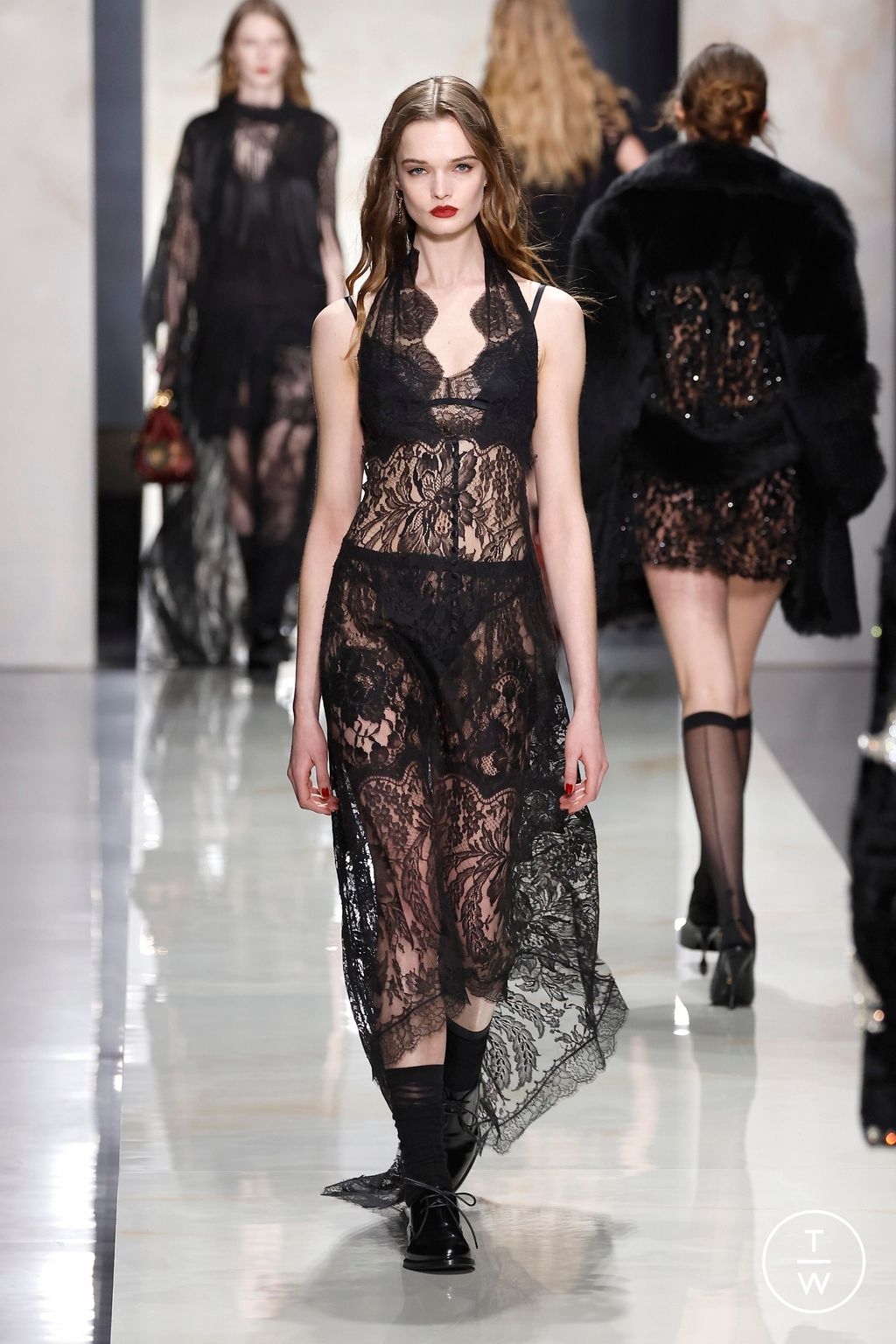 Fashion Week Milan Fall/Winter 2026 look 71 from the Dolce & Gabbana collection womenswear