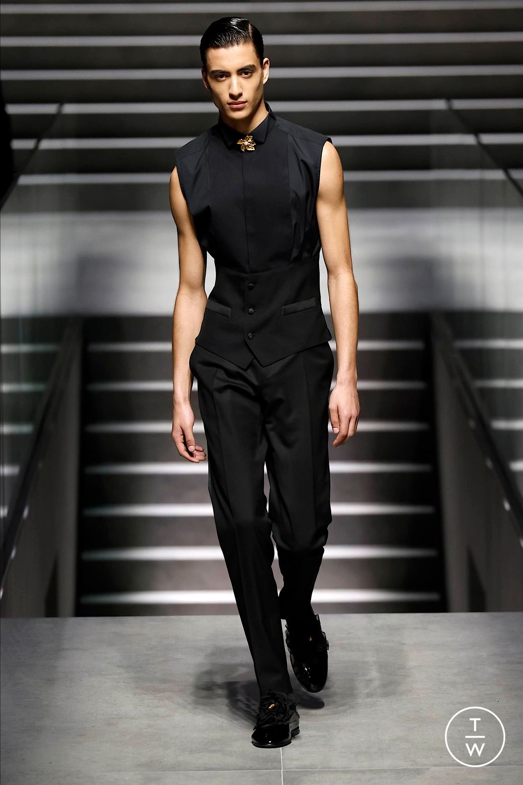 Fashion Week Milan Fall/Winter 2024 look 8 de la collection Dolce & Gabbana menswear