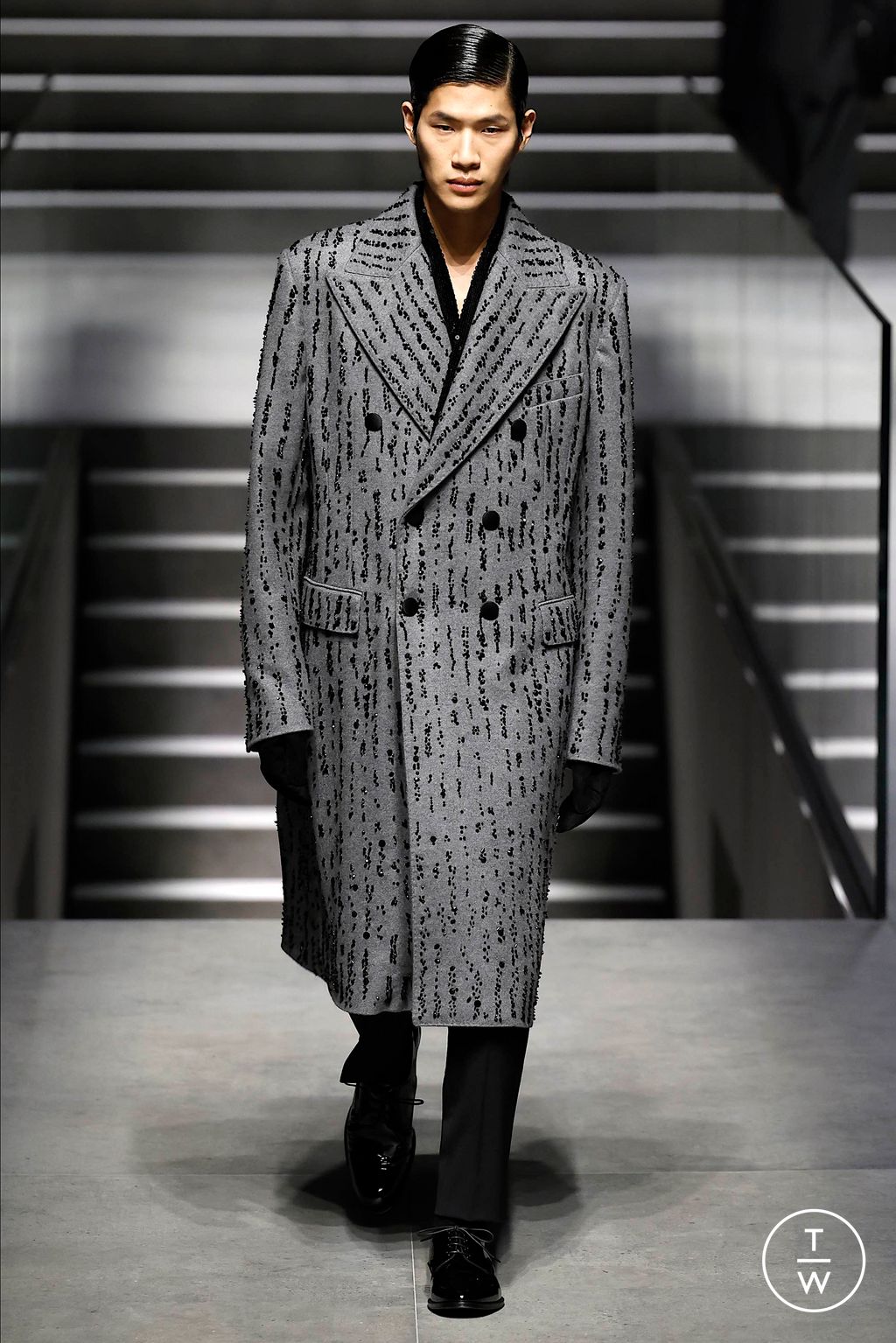 Fashion Week Milan Fall/Winter 2024 look 30 from the Dolce & Gabbana collection 男装