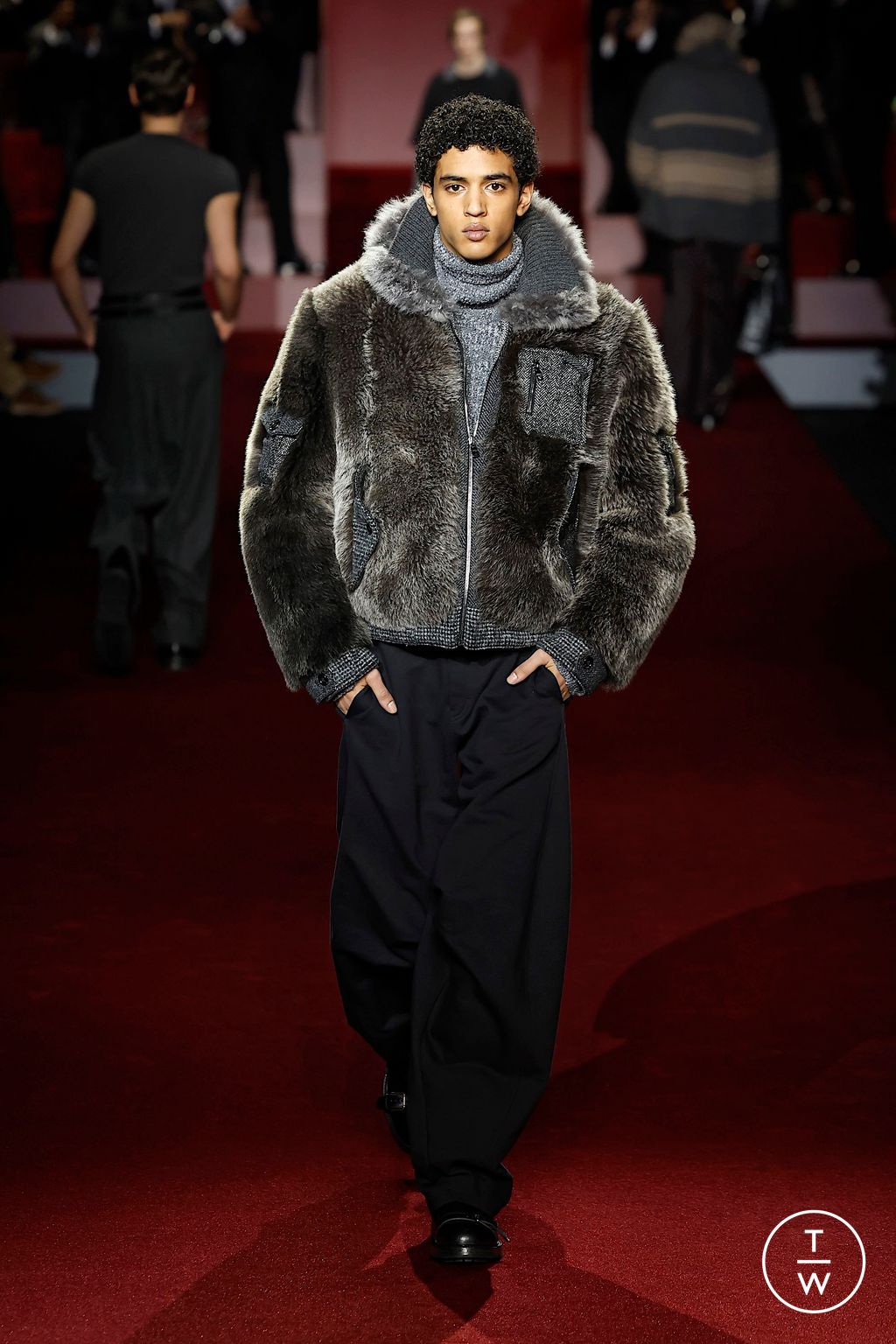 Fashion Week Milan Fall/Winter 2025 look 18 from the Dolce & Gabbana collection menswear