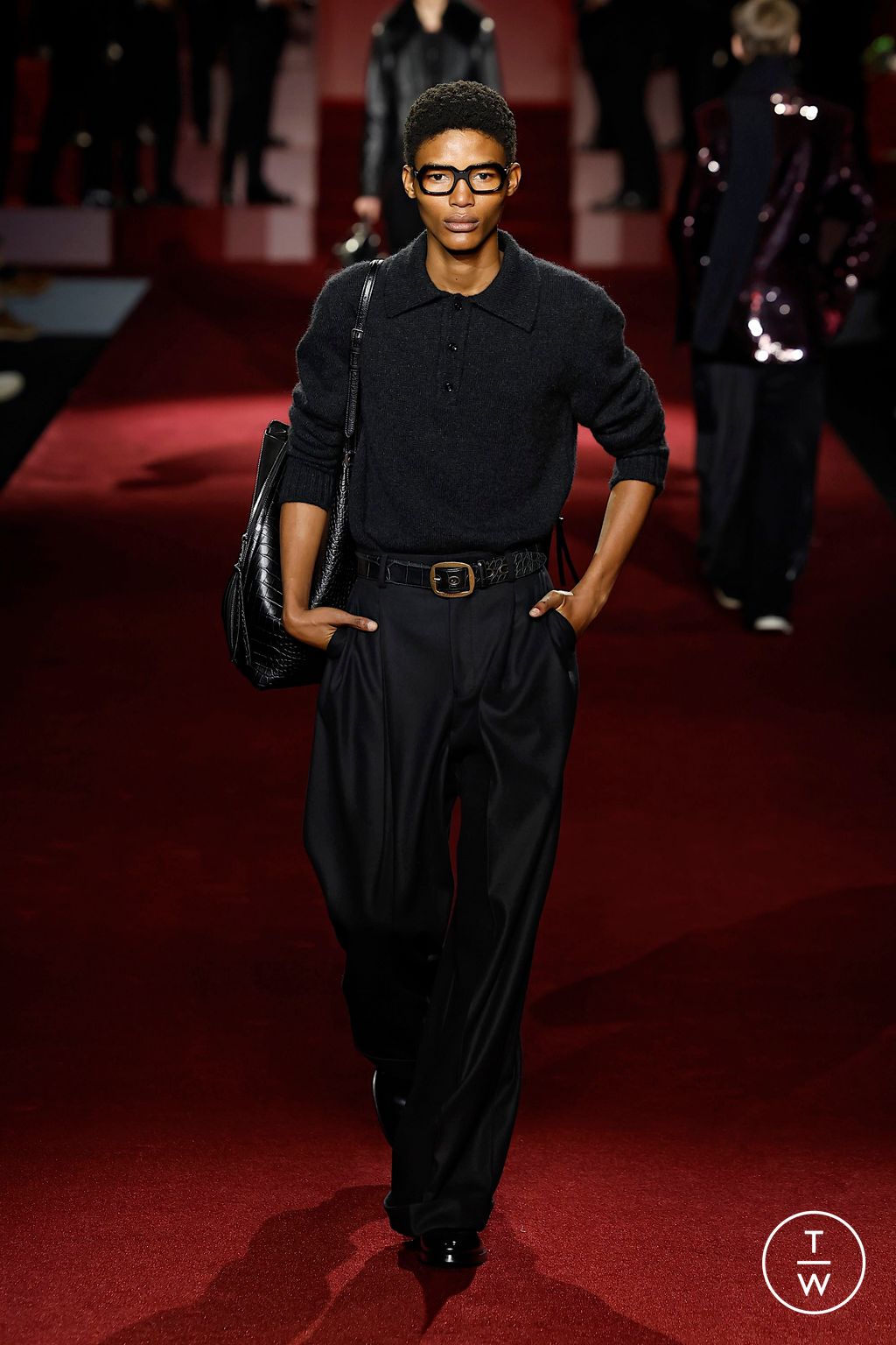 Fashion Week Milan Fall/Winter 2025 look 34 from the Dolce & Gabbana collection menswear