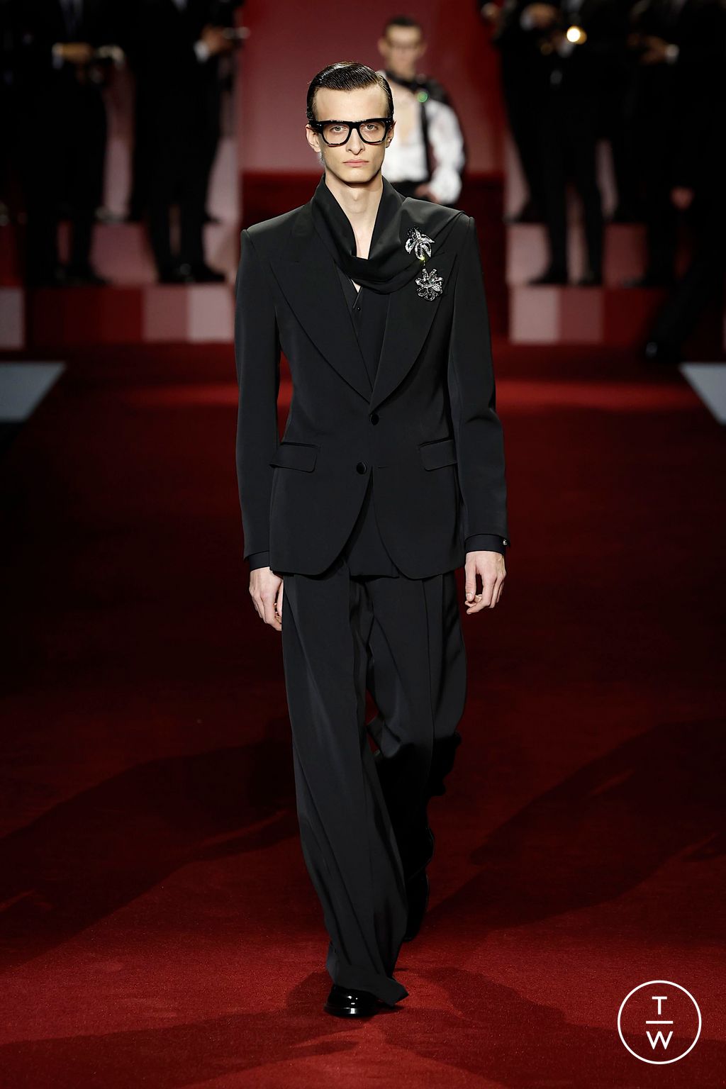 Fashion Week Milan Fall/Winter 2025 look 59 from the Dolce & Gabbana collection menswear