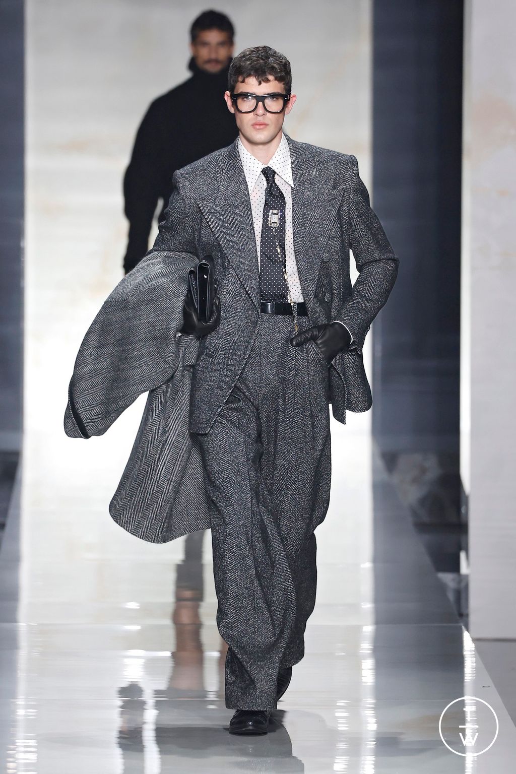 Fashion Week Milan Fall/Winter 2026 look 3 from the Dolce & Gabbana collection 男装