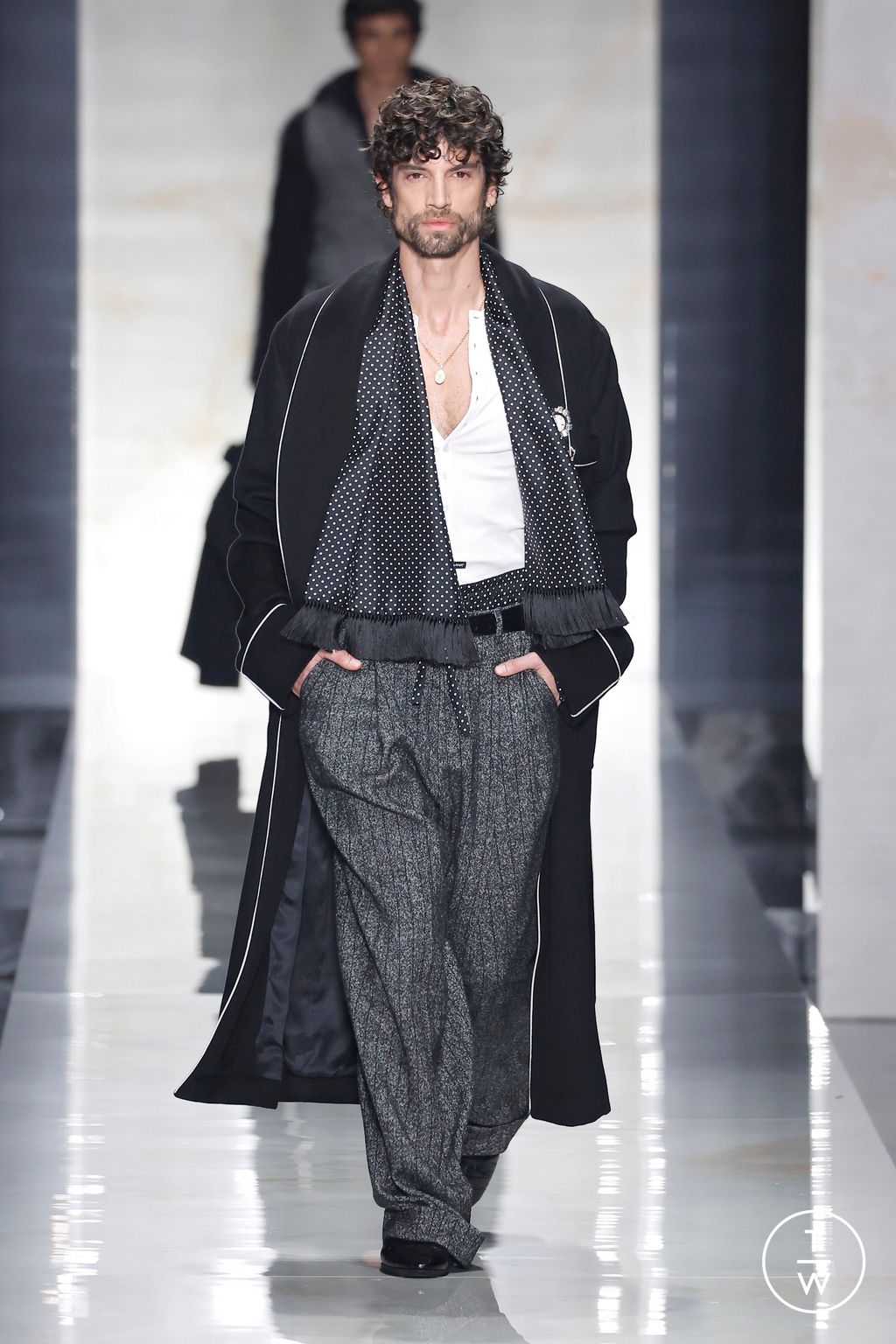 Fashion Week Milan Fall/Winter 2026 look 5 from the Dolce & Gabbana collection menswear