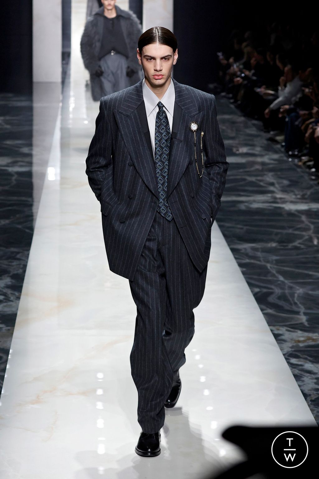 Fashion Week Milan Fall/Winter 2026 look 23 from the Dolce & Gabbana collection 男装