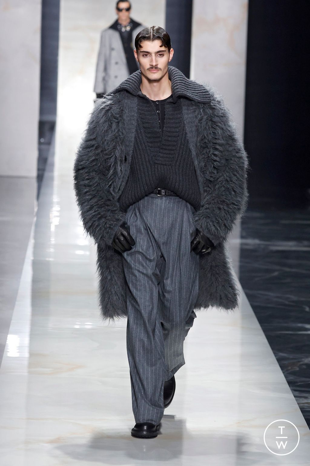 Fashion Week Milan Fall/Winter 2026 look 24 from the Dolce & Gabbana collection menswear