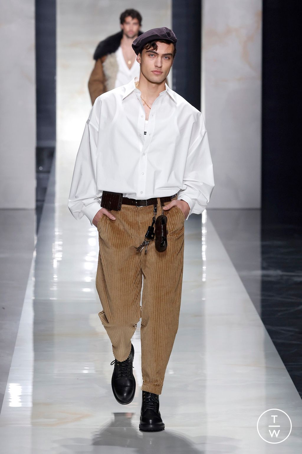 Fashion Week Milan Fall/Winter 2026 look 46 from the Dolce & Gabbana collection menswear