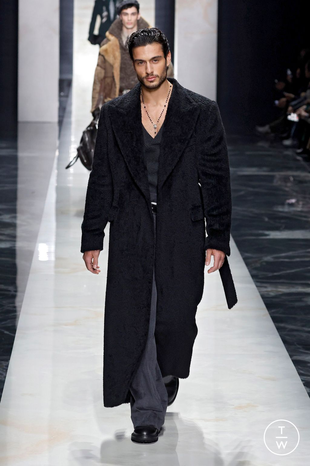 Fashion Week Milan Fall/Winter 2026 look 59 from the Dolce & Gabbana collection menswear