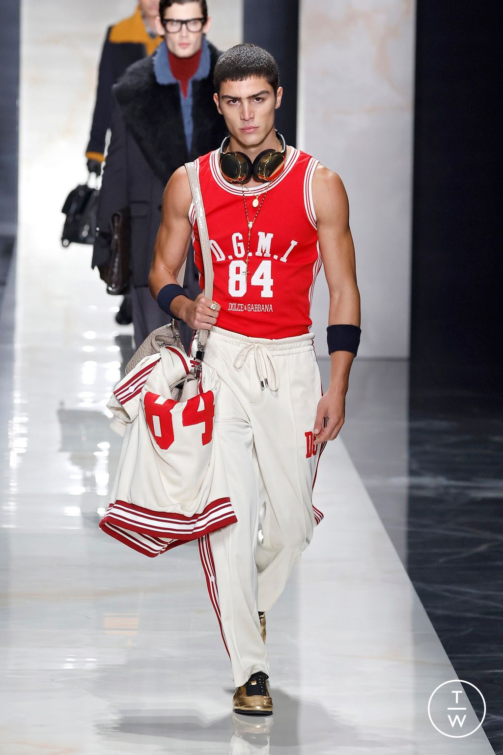 Fashion Week Milan Fall/Winter 2026 look 74 from the Dolce & Gabbana collection menswear