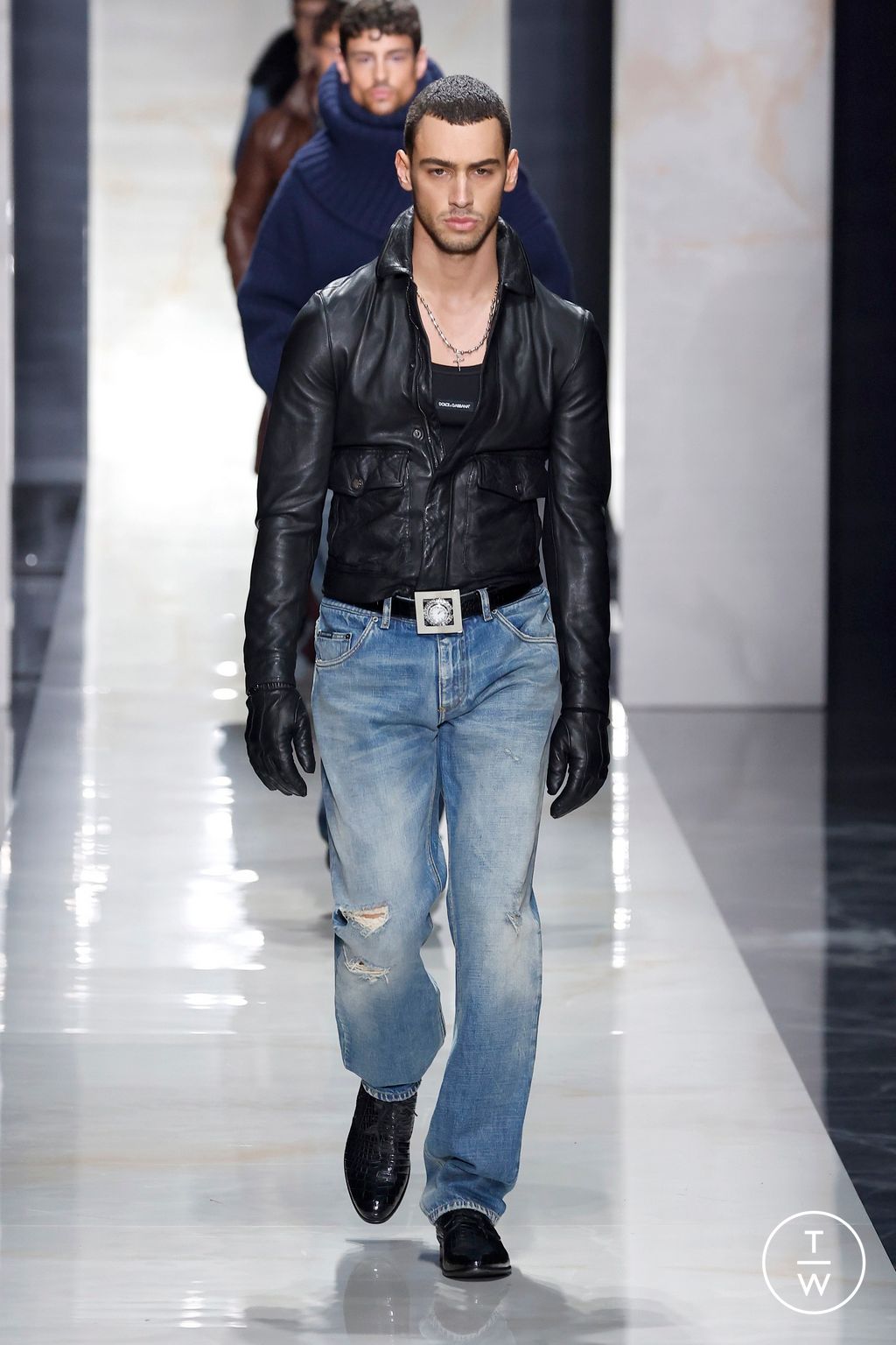 Fashion Week Milan Fall/Winter 2026 look 77 from the Dolce & Gabbana collection menswear