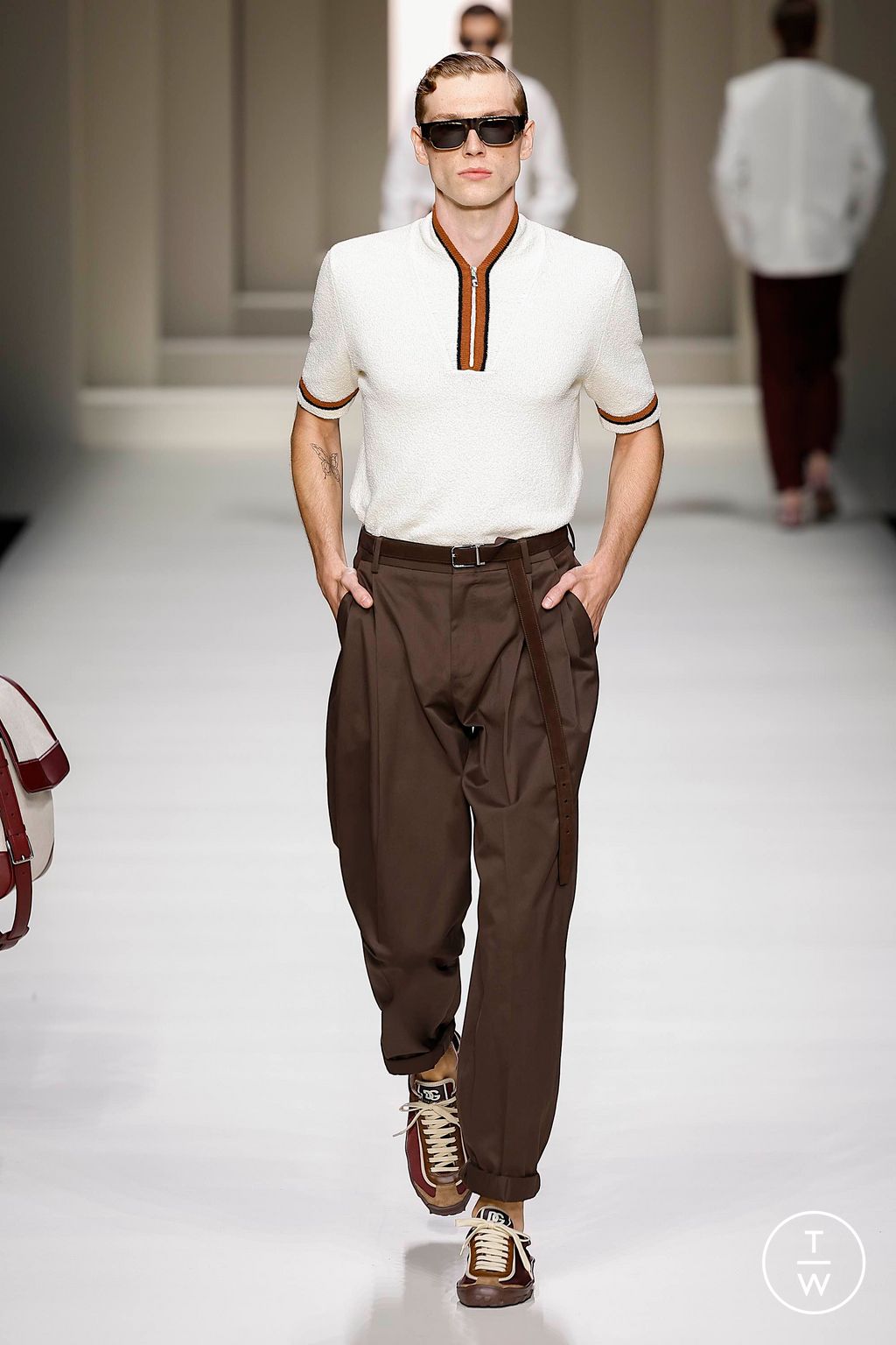 Fashion Week Milan Spring-Summer 2025 look 47 from the Dolce & Gabbana collection 男装