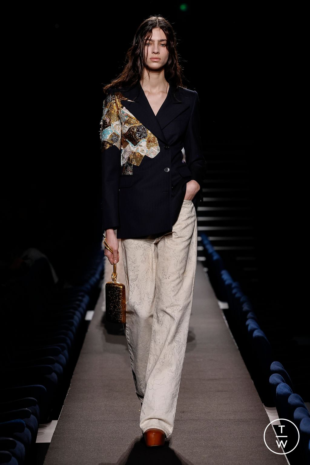 Fashion Week Paris Fall/Winter 2023 look 58 from the Dries Van Noten collection womenswear