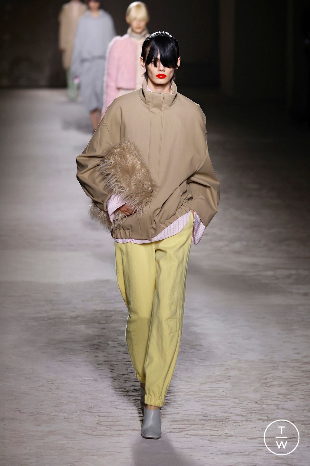 Fashion Week Paris Fall/Winter 2024 look 3 from the Dries Van Noten collection 女装