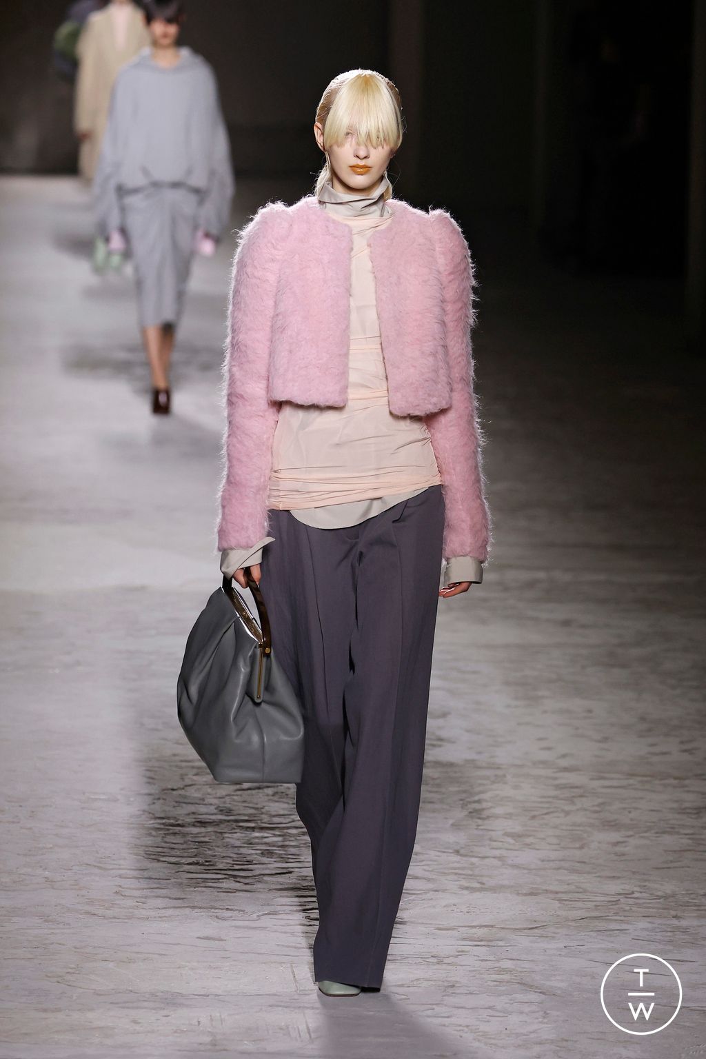 Fashion Week Paris Fall/Winter 2024 look 4 from the Dries Van Noten collection 女装
