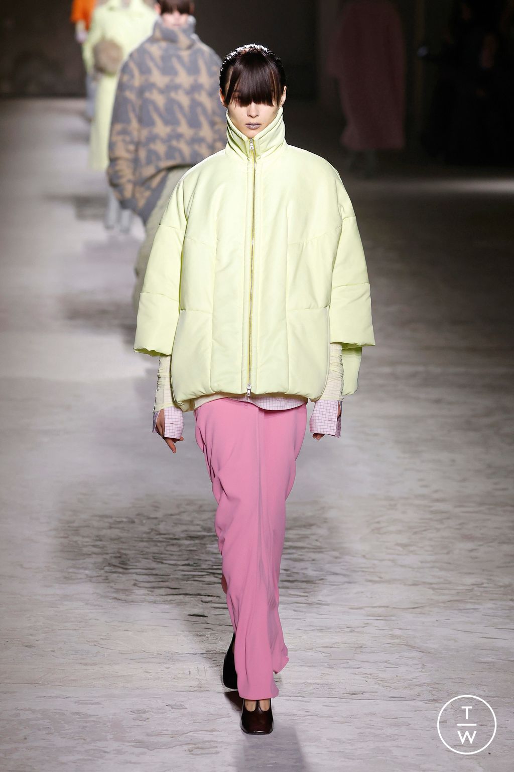 Fashion Week Paris Fall/Winter 2024 look 16 from the Dries Van Noten collection 女装