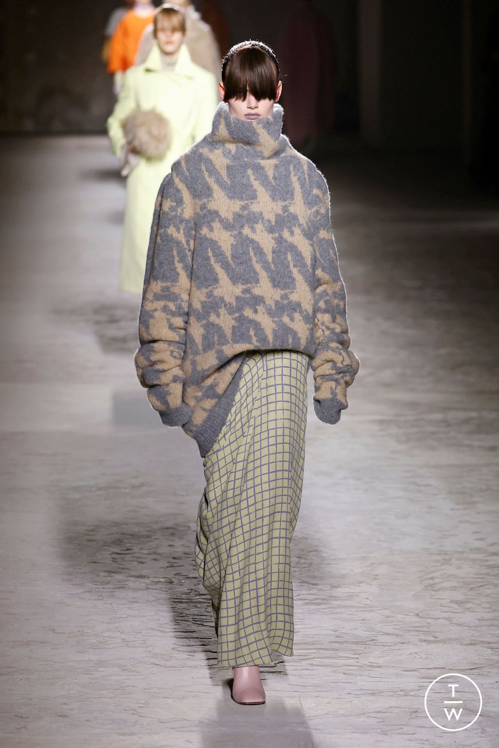 Fashion Week Paris Fall/Winter 2024 look 17 from the Dries Van Noten collection womenswear